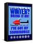 Winter Bring it Snowmobile-Mark Frost-Framed Stretched Canvas