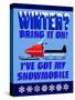 Winter Bring it Snowmobile-Mark Frost-Stretched Canvas