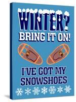 Winter Bring it Snowshoes-Mark Frost-Stretched Canvas