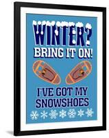 Winter Bring it Snowshoes-Mark Frost-Framed Giclee Print