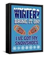 Winter Bring it Snowshoes-Mark Frost-Framed Stretched Canvas