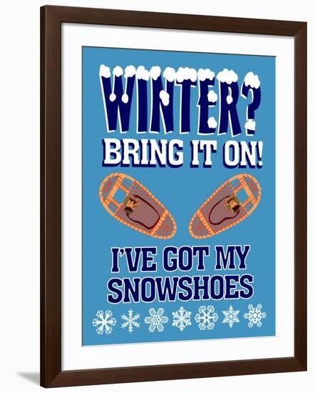 Winter Bring it Snowshoes-Mark Frost-Framed Giclee Print