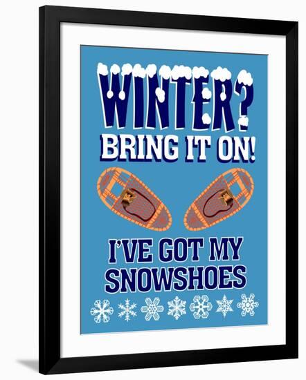 Winter Bring it Snowshoes-Mark Frost-Framed Giclee Print