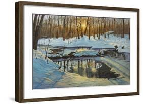 Winter Brook Sunset-Bruce Dumas-Framed Giclee Print