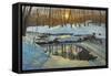 Winter Brook Sunset-Bruce Dumas-Framed Stretched Canvas