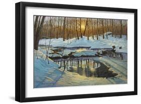 Winter Brook Sunset-Bruce Dumas-Framed Giclee Print