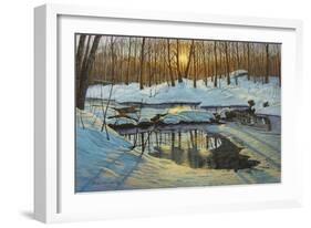 Winter Brook Sunset-Bruce Dumas-Framed Giclee Print