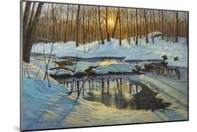 Winter Brook Sunset-Bruce Dumas-Mounted Giclee Print