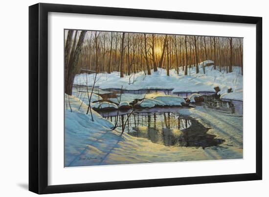 Winter Brook Sunset-Bruce Dumas-Framed Premium Giclee Print