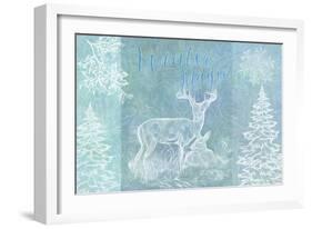 Winter Buck and Deer-Cora Niele-Framed Giclee Print