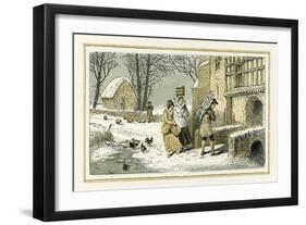 Winter by William Shakespeare-Myles Birket Foster-Framed Giclee Print