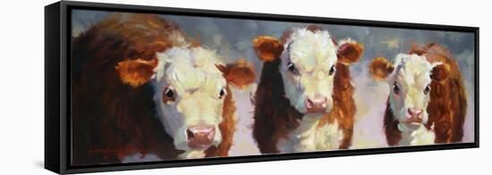 Winter Calves-Carolyne Hawley-Framed Stretched Canvas