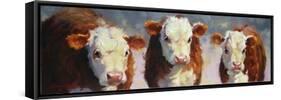 Winter Calves-Carolyne Hawley-Framed Stretched Canvas