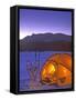 Winter Camping with Snowshoes, East Glacier, Montana, USA-Chuck Haney-Framed Stretched Canvas