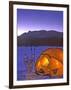 Winter Camping with Snowshoes, East Glacier, Montana, USA-Chuck Haney-Framed Photographic Print