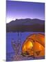Winter Camping with Snowshoes, East Glacier, Montana, USA-Chuck Haney-Mounted Photographic Print
