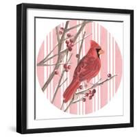 Winter Cardinal Collection C-Annie Warren-Framed Art Print