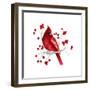 Winter Cardinal in Red I-Janice Gaynor-Framed Art Print