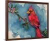 Winter Cardinal-null-Framed Premium Giclee Print