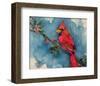 Winter Cardinal-null-Framed Art Print