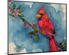 Winter Cardinal-null-Mounted Art Print