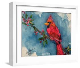 Winter Cardinal-null-Framed Art Print