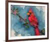 Winter Cardinal-null-Framed Art Print