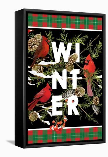 Winter Cardinals-Kimberly Allen-Framed Stretched Canvas