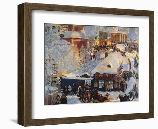 Winter, Carnival Fair, 1919-Boris Kustodiyev-Framed Giclee Print