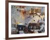 Winter, Carnival Fair, 1919-Boris Kustodiyev-Framed Giclee Print