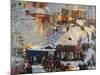 Winter, Carnival Fair, 1919-Boris Kustodiyev-Mounted Giclee Print