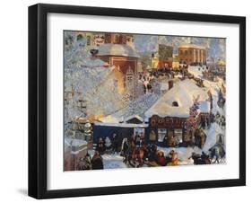 Winter, Carnival Fair, 1919-Boris Kustodiyev-Framed Giclee Print