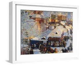 Winter, Carnival Fair, 1919-Boris Kustodiyev-Framed Giclee Print