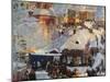 Winter, Carnival Fair, 1919-Boris Kustodiyev-Mounted Giclee Print