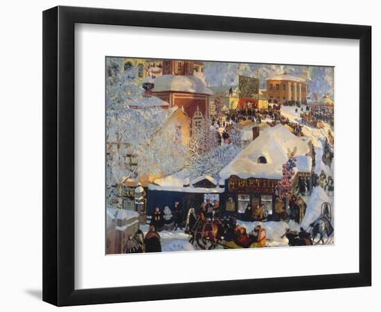 Winter, Carnival Fair, 1919-Boris Kustodiyev-Framed Premium Giclee Print