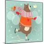 Winter Cartoon Bear-Elena Barenbaum-Mounted Art Print