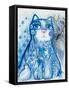 Winter Cat - The Snow Queen-Oxana Zaika-Framed Stretched Canvas