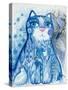 Winter Cat - The Snow Queen-Oxana Zaika-Stretched Canvas