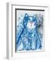 Winter Cat - The Snow Queen-Oxana Zaika-Framed Giclee Print