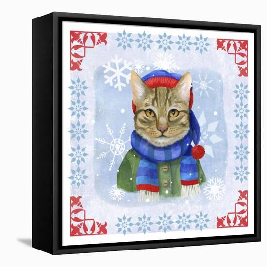 Winter Cat-Fiona Stokes-Gilbert-Framed Stretched Canvas