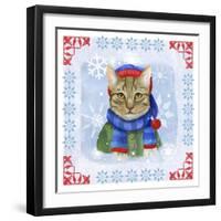 Winter Cat-Fiona Stokes-Gilbert-Framed Giclee Print