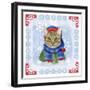 Winter Cat-Fiona Stokes-Gilbert-Framed Giclee Print