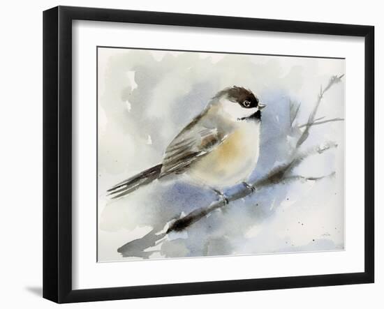 Winter Chickadee-Katrina Pete-Framed Art Print