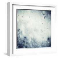 Winter, Christmas Background: Snow Storm, Frost, Glittering Lights-Michal Bednarek-Framed Art Print