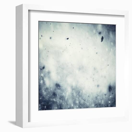 Winter, Christmas Background: Snow Storm, Frost, Glittering Lights-Michal Bednarek-Framed Art Print