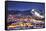 Winter Cityscape of Park City Mountain Resort and Deer Valley Resort, Utah-Adam Barker-Framed Stretched Canvas