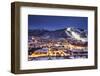 Winter Cityscape of Park City Mountain Resort and Deer Valley Resort, Utah-Adam Barker-Framed Photographic Print