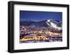 Winter Cityscape of Park City Mountain Resort and Deer Valley Resort, Utah-Adam Barker-Framed Photographic Print