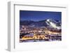 Winter Cityscape of Park City Mountain Resort and Deer Valley Resort, Utah-Adam Barker-Framed Photographic Print