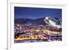 Winter Cityscape of Park City Mountain Resort and Deer Valley Resort, Utah-Adam Barker-Framed Photographic Print